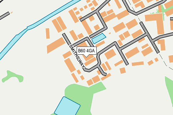 B60 4GA map - OS OpenMap – Local (Ordnance Survey)