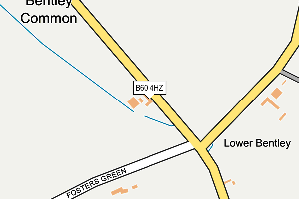B60 4HZ map - OS OpenMap – Local (Ordnance Survey)