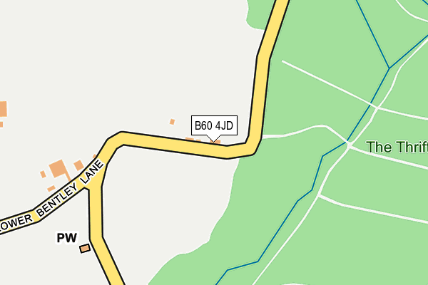 B60 4JD map - OS OpenMap – Local (Ordnance Survey)