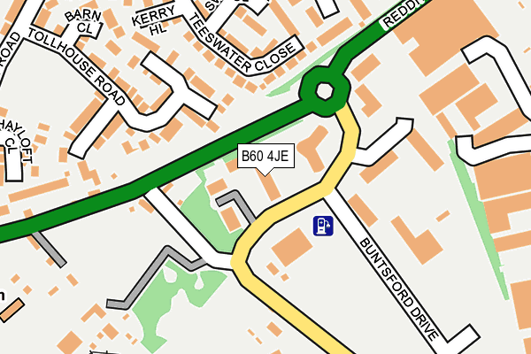 B60 4JE map - OS OpenMap – Local (Ordnance Survey)