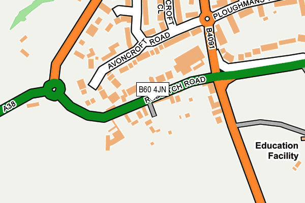 B60 4JN map - OS OpenMap – Local (Ordnance Survey)