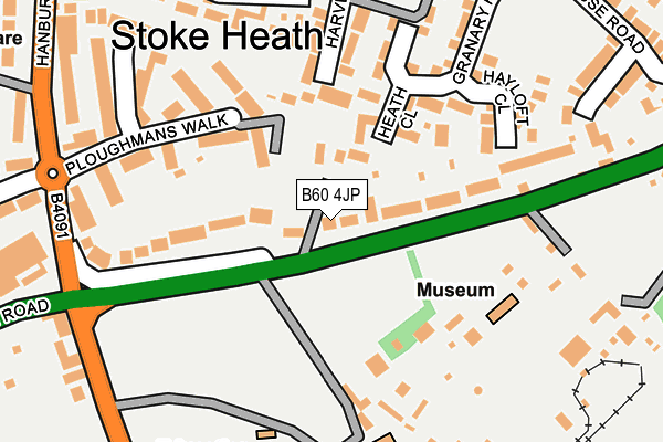 B60 4JP map - OS OpenMap – Local (Ordnance Survey)