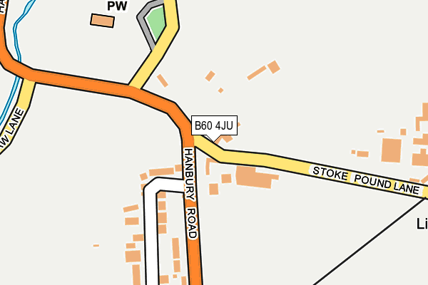 B60 4JU map - OS OpenMap – Local (Ordnance Survey)