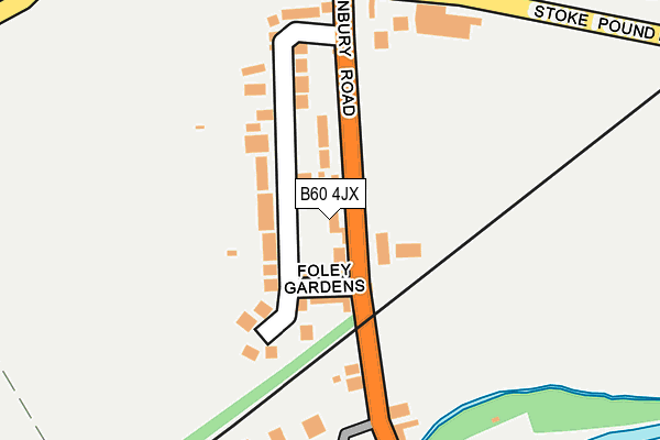 B60 4JX map - OS OpenMap – Local (Ordnance Survey)