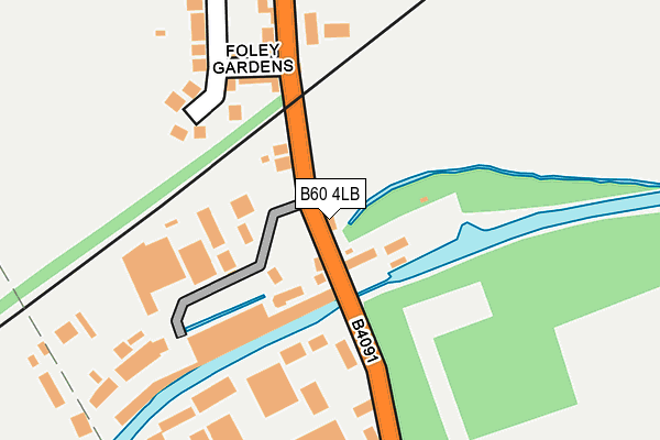 B60 4LB map - OS OpenMap – Local (Ordnance Survey)