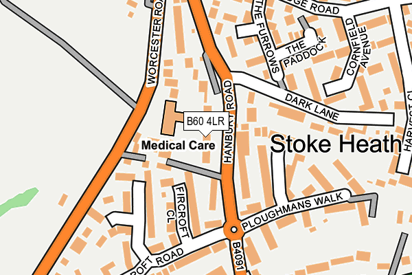 B60 4LR map - OS OpenMap – Local (Ordnance Survey)