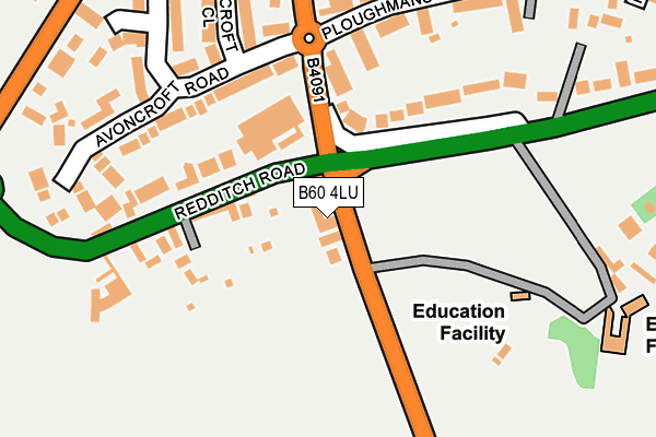 B60 4LU map - OS OpenMap – Local (Ordnance Survey)