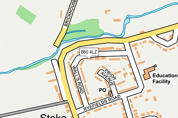 B60 4LZ map - OS OpenMap – Local (Ordnance Survey)