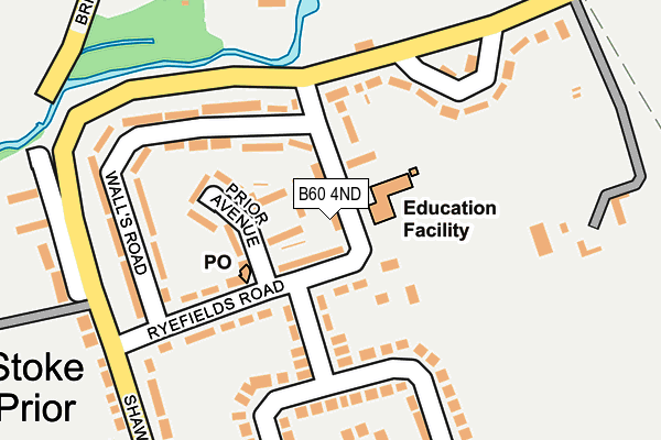 B60 4ND map - OS OpenMap – Local (Ordnance Survey)