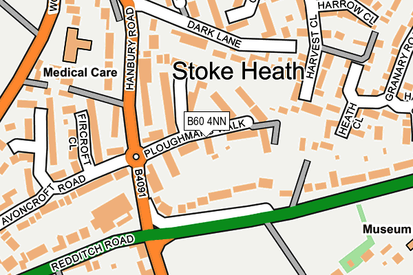 B60 4NN map - OS OpenMap – Local (Ordnance Survey)