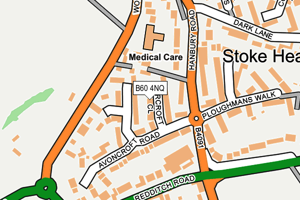 B60 4NQ map - OS OpenMap – Local (Ordnance Survey)