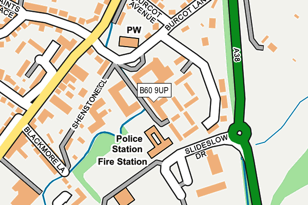 B60 9UP map - OS OpenMap – Local (Ordnance Survey)