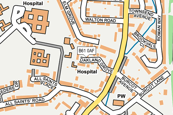 B61 0AF map - OS OpenMap – Local (Ordnance Survey)