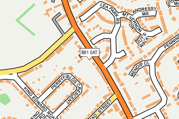 B61 0AT map - OS OpenMap – Local (Ordnance Survey)