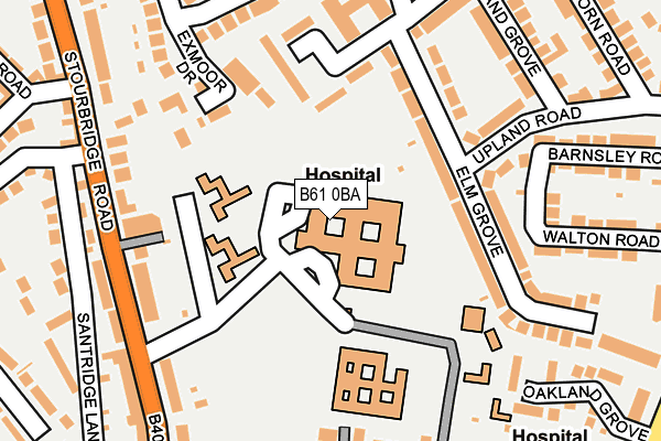 B61 0BA map - OS OpenMap – Local (Ordnance Survey)