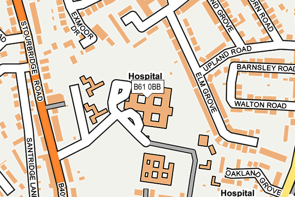 B61 0BB map - OS OpenMap – Local (Ordnance Survey)