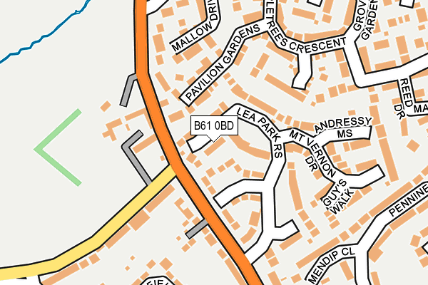 B61 0BD map - OS OpenMap – Local (Ordnance Survey)