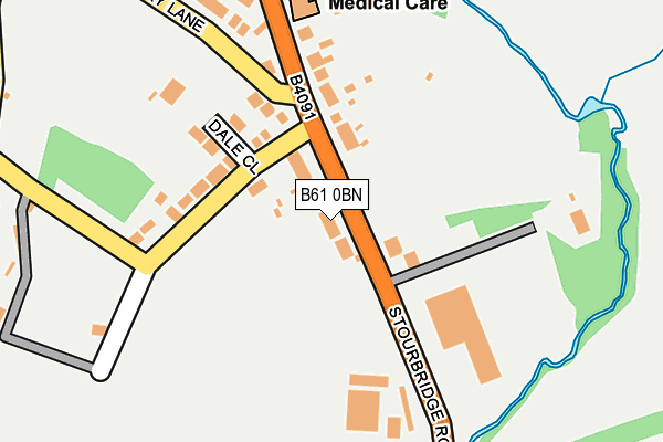 B61 0BN map - OS OpenMap – Local (Ordnance Survey)