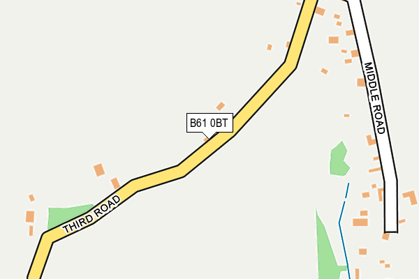 B61 0BT map - OS OpenMap – Local (Ordnance Survey)