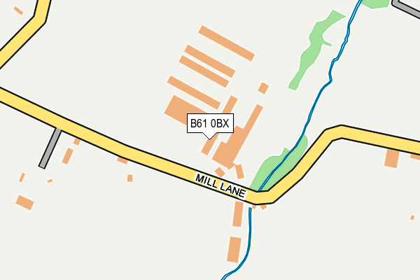 B61 0BX map - OS OpenMap – Local (Ordnance Survey)