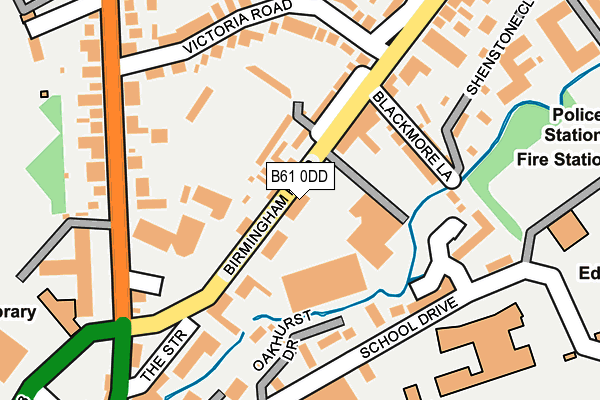 B61 0DD map - OS OpenMap – Local (Ordnance Survey)