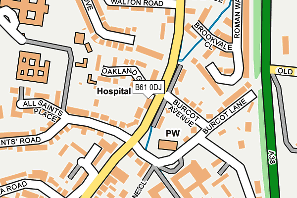 B61 0DJ map - OS OpenMap – Local (Ordnance Survey)