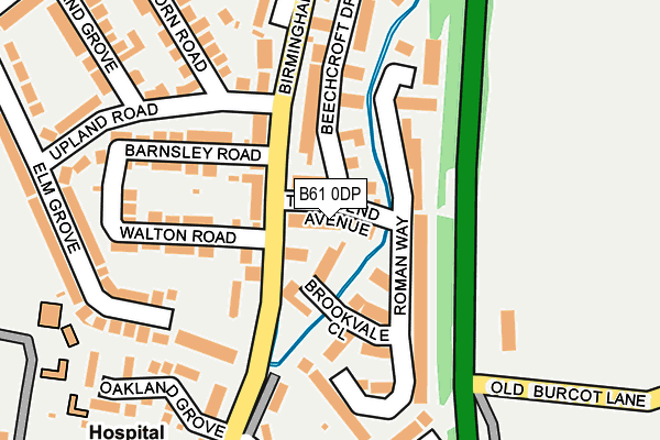 B61 0DP map - OS OpenMap – Local (Ordnance Survey)