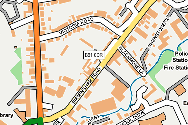 B61 0DR map - OS OpenMap – Local (Ordnance Survey)