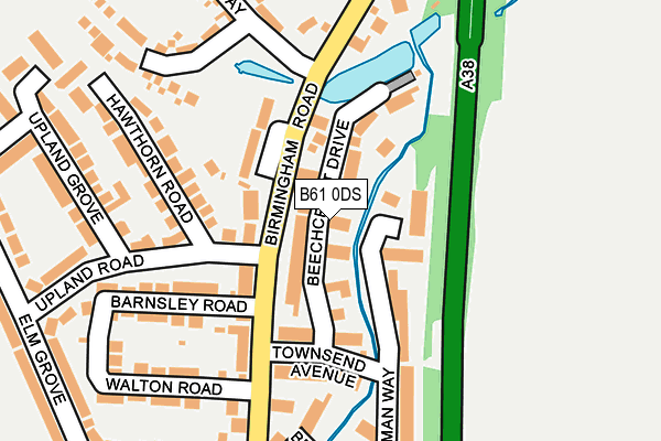 B61 0DS map - OS OpenMap – Local (Ordnance Survey)