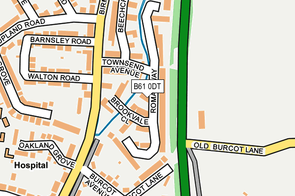 B61 0DT map - OS OpenMap – Local (Ordnance Survey)