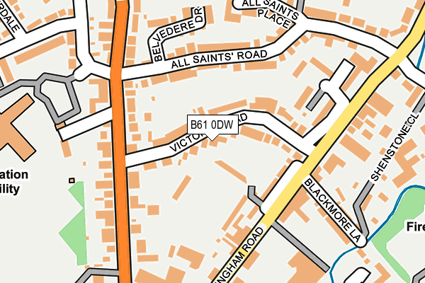 B61 0DW map - OS OpenMap – Local (Ordnance Survey)