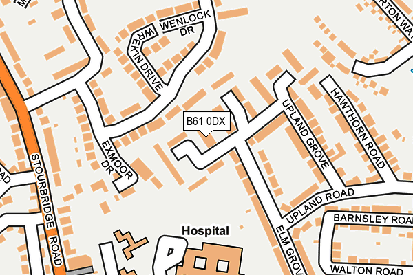 B61 0DX map - OS OpenMap – Local (Ordnance Survey)