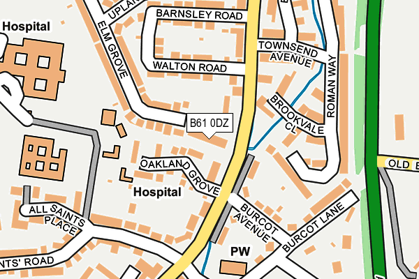 B61 0DZ map - OS OpenMap – Local (Ordnance Survey)