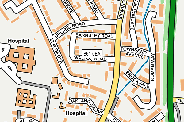 B61 0EA map - OS OpenMap – Local (Ordnance Survey)