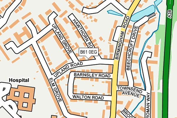 B61 0EG map - OS OpenMap – Local (Ordnance Survey)