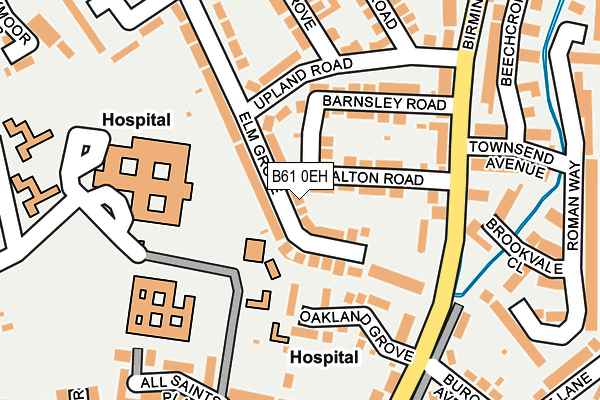 B61 0EH map - OS OpenMap – Local (Ordnance Survey)