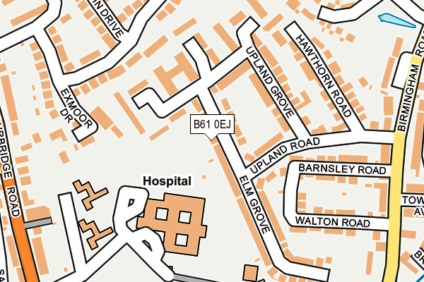 B61 0EJ map - OS OpenMap – Local (Ordnance Survey)