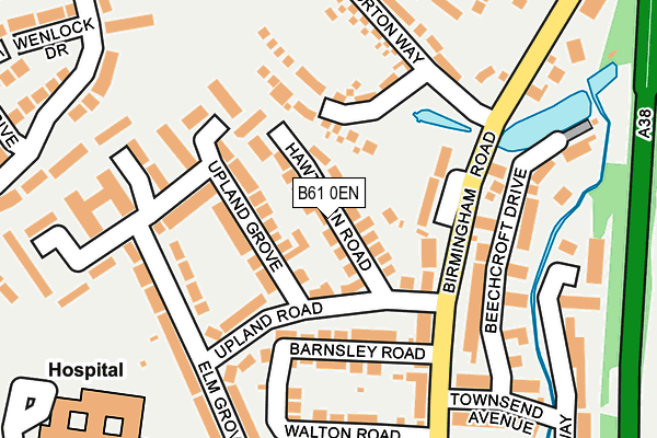 B61 0EN map - OS OpenMap – Local (Ordnance Survey)