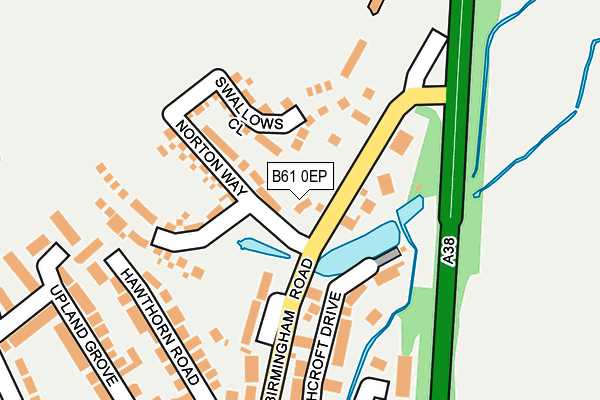 B61 0EP map - OS OpenMap – Local (Ordnance Survey)