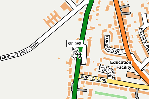 B61 0ES map - OS OpenMap – Local (Ordnance Survey)