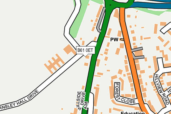 B61 0ET map - OS OpenMap – Local (Ordnance Survey)