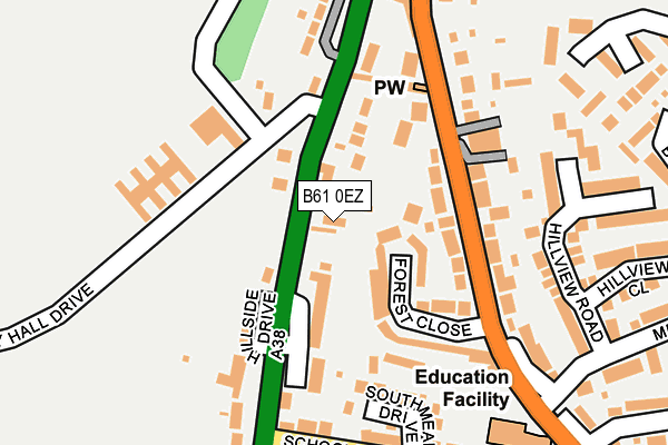 B61 0EZ map - OS OpenMap – Local (Ordnance Survey)