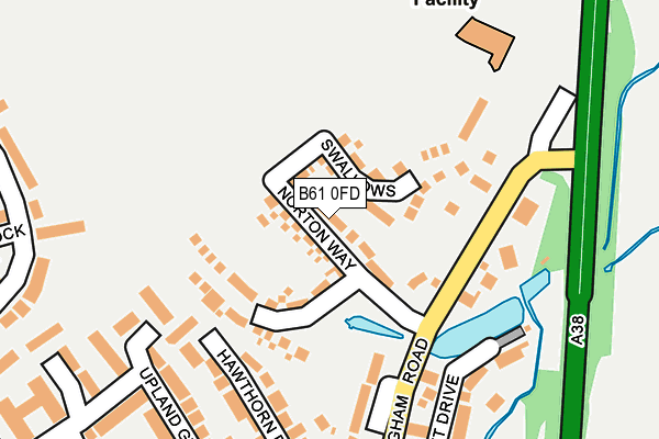 B61 0FD map - OS OpenMap – Local (Ordnance Survey)