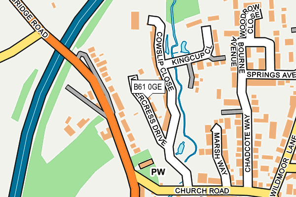 B61 0GE map - OS OpenMap – Local (Ordnance Survey)