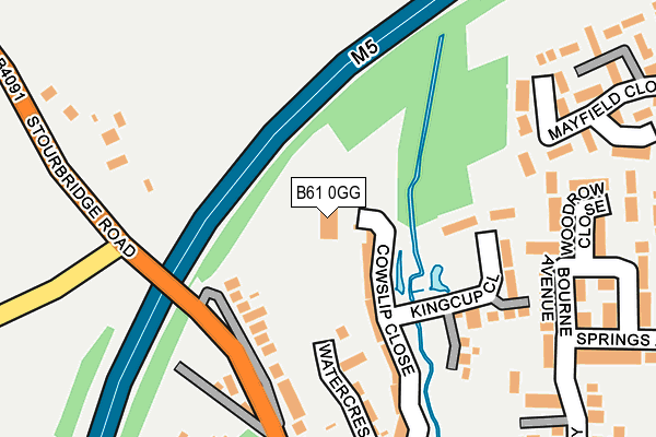 B61 0GG map - OS OpenMap – Local (Ordnance Survey)