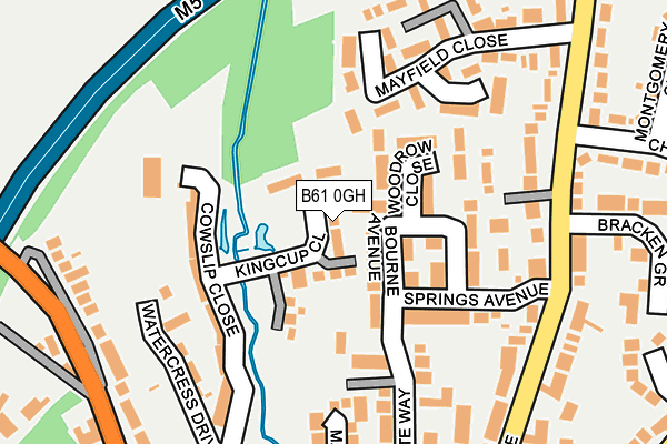 B61 0GH map - OS OpenMap – Local (Ordnance Survey)