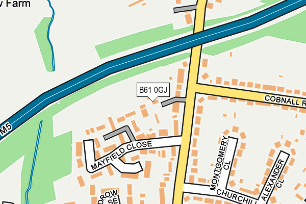 B61 0GJ map - OS OpenMap – Local (Ordnance Survey)