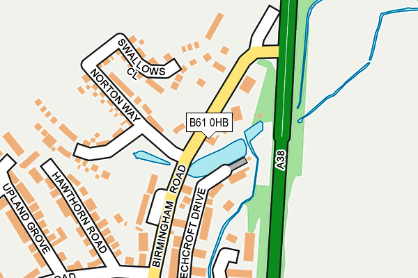 B61 0HB map - OS OpenMap – Local (Ordnance Survey)