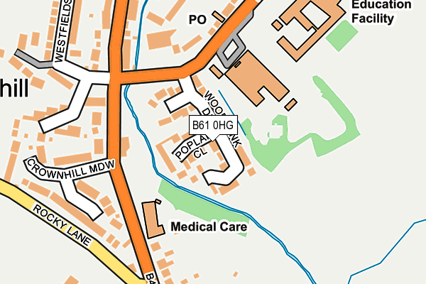 B61 0HG map - OS OpenMap – Local (Ordnance Survey)