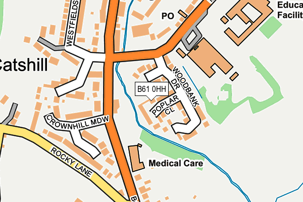 B61 0HH map - OS OpenMap – Local (Ordnance Survey)